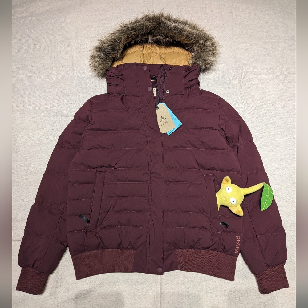 New Prana Down Bomber Jacket women's M